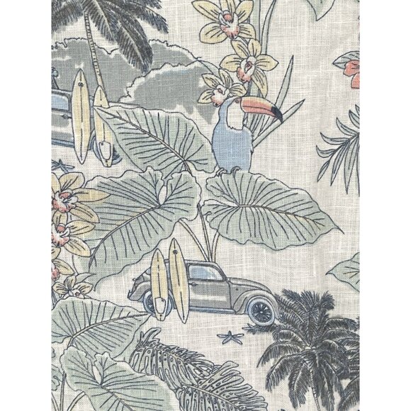 Tahari Linen Short Sleeve Tropical Shirt Sz 3X Coastal Chic Grandmacore - Picture 3 of 5